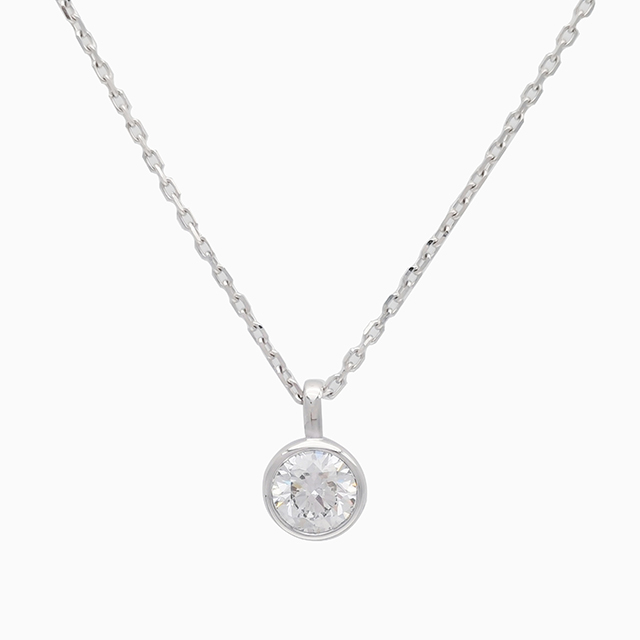 18K玫瑰金泡泡款钻石项链